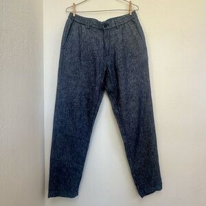 Banana Republic Navy Blue Linen Cotton Blend Pants